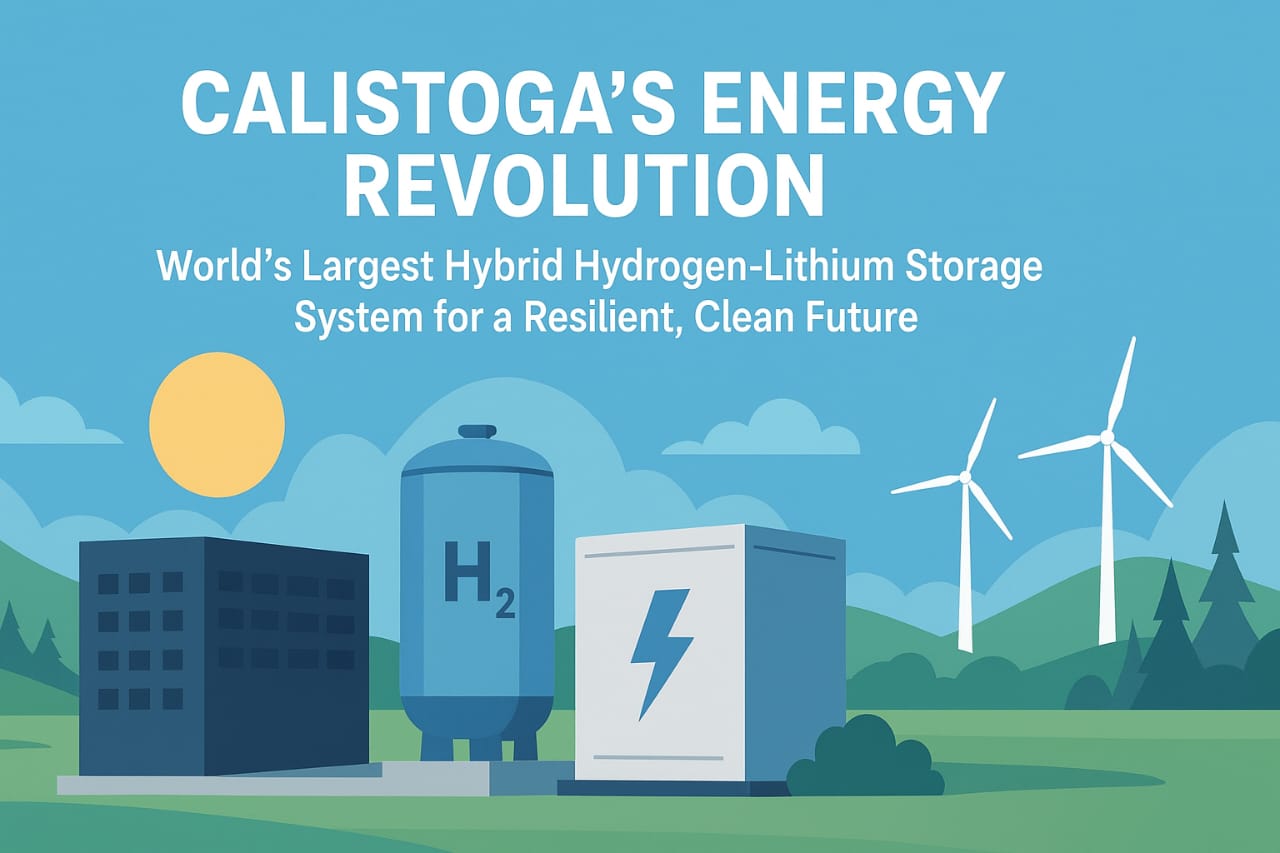 Calistoga’s Energy Revolution: World’s Largest Hybrid Hydrogen-Lithium Storage System for a Resilient, Clean Future